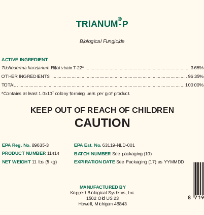 Trianum-P 11 lbs (5 kg) - Label
