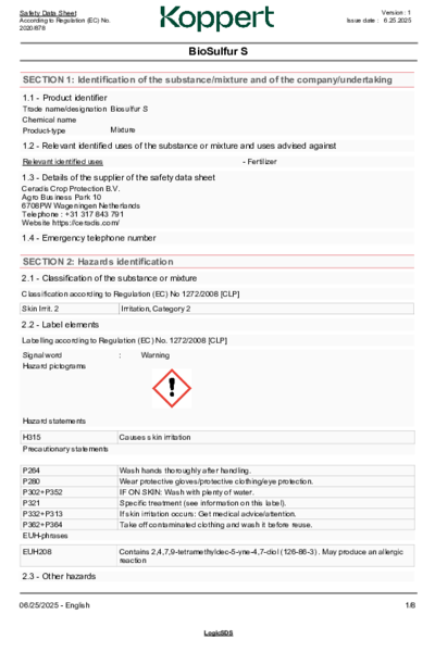 Safety Data Sheet
