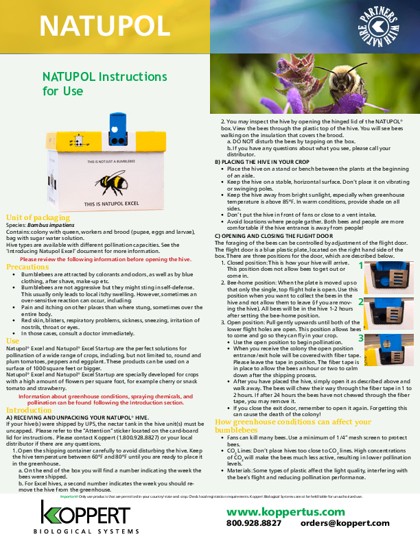 Natupol instruction leaflet