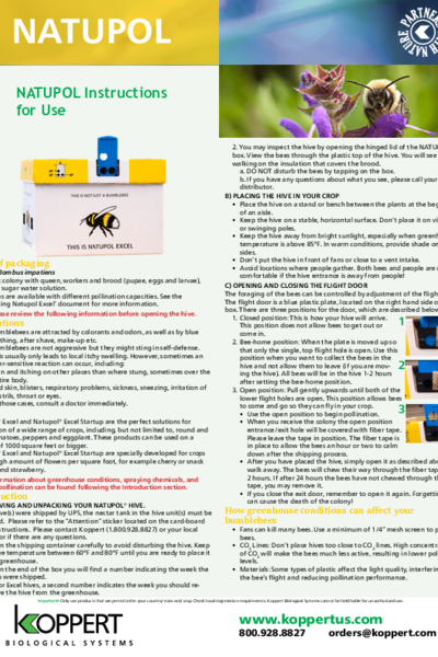 Natupol instruction leaflet