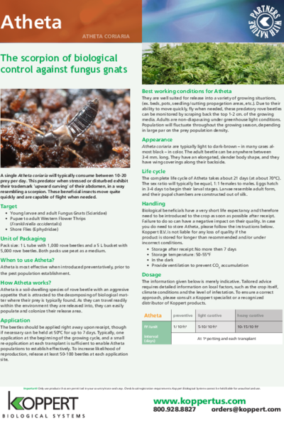 Atheta Technical Leaflet