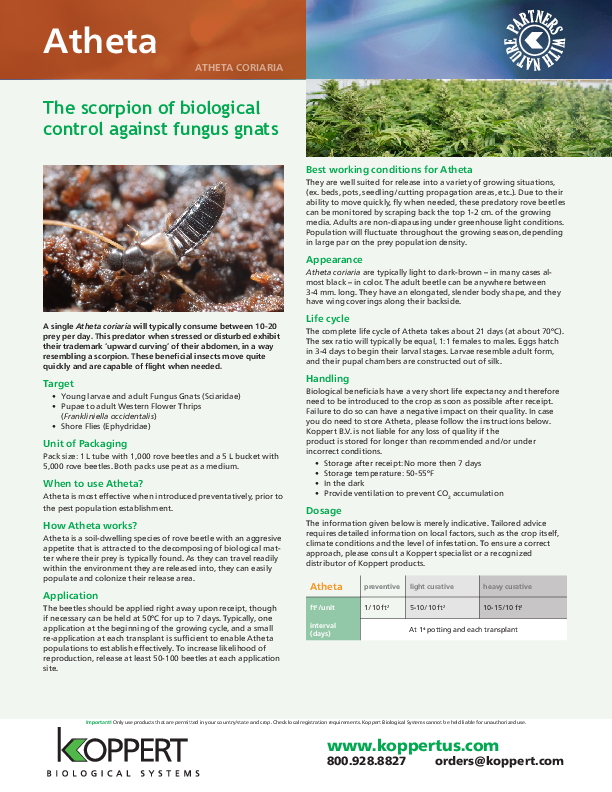 Atheta Technical Leaflet