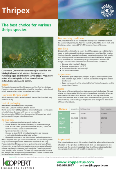 Thripex Technical Leaflet