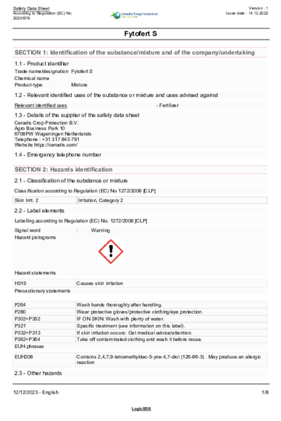 Safety Data Sheet