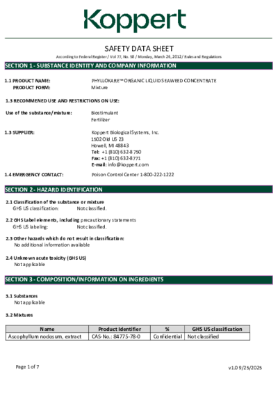 Safety Data Sheet