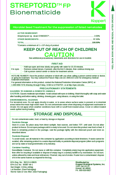 Streptorid FP label