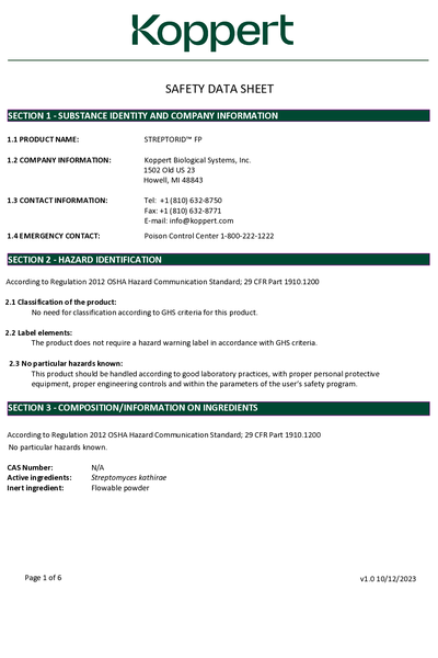 Streptorid FP SDS
