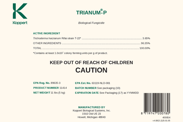 Trianum-P 5kg Label